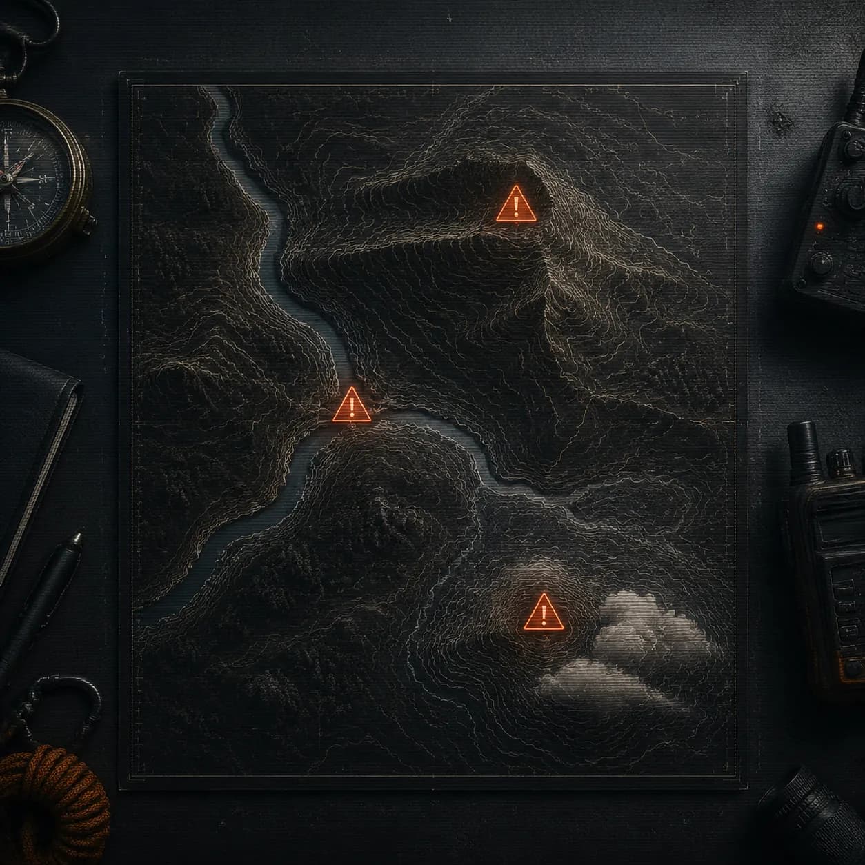 Topographic risk map
